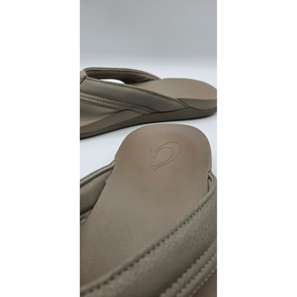OluKai Maha Men's Sandals 12 Clay/Clay Brown Flip Flop Recovery Beach Comfort - Picture 8 of 11